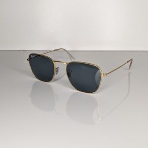 Ray-Ban FRANK Aviator Polarized Unisex Sunglasses Gold/Black RB3857 51[]-20 145